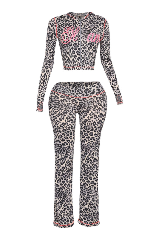 Glam Leopard lounge set