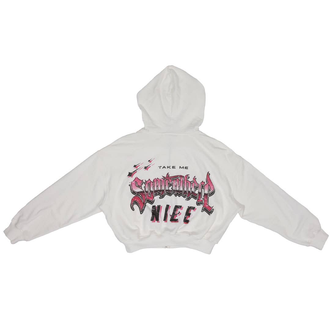TAKE ME SOME WHERE NICE ZIP-UP HOODIE