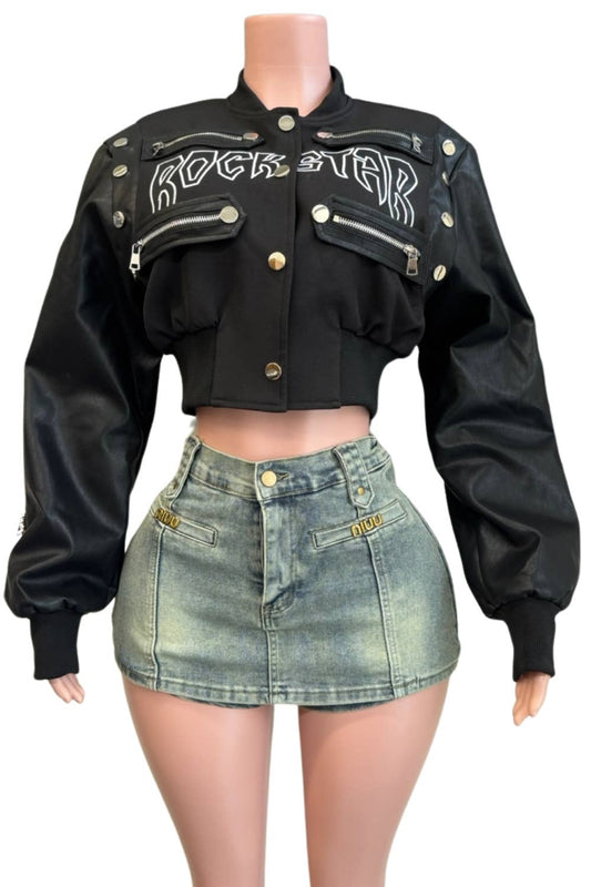 The 98 Bomber Cropped Jacket