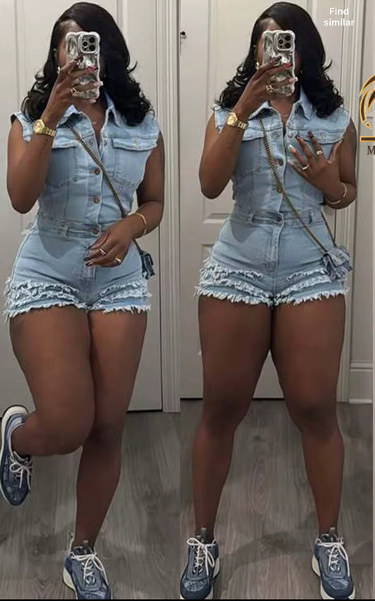 Just cute denim Romper