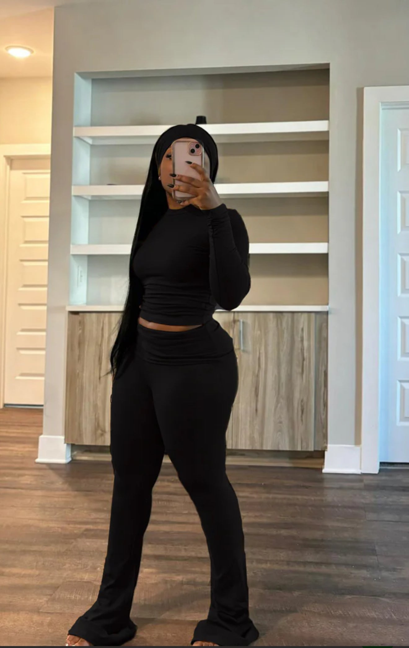 Ribbed Flared Legging Set