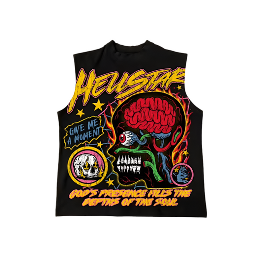 Graphic sleeveless tank top