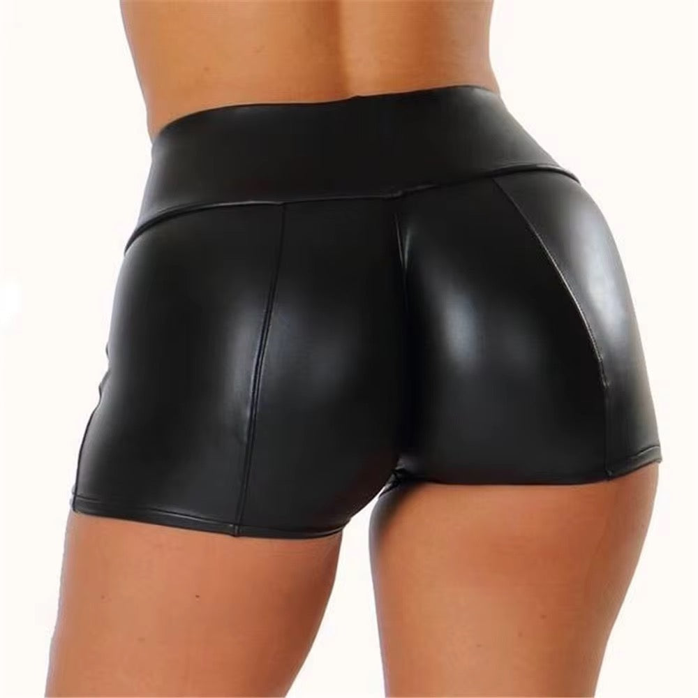 Pleather pleasure shorts