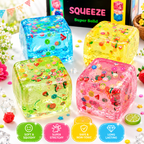 Maltose Glitter Fruit Cube Squishy Fidget Toy Stress Relief