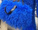 Black Faux Fur Handbag stylish women fashion bag