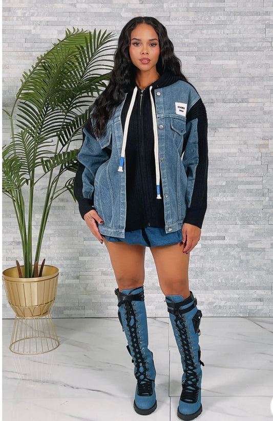 Denim Sweater