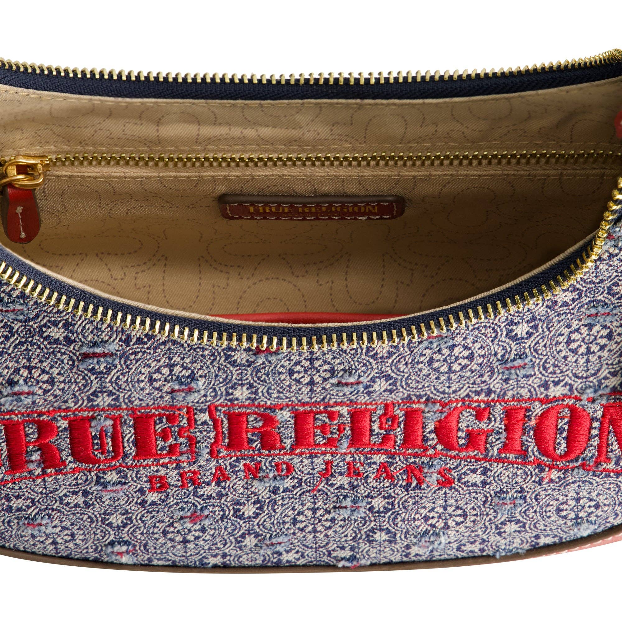 True Religion Striped Denim Small Hobo