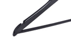 W070-30 Semi Curved Wooden Hangers, 17.5" -Black/Gold Hook