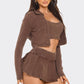 Inside Tank Top Jacket And Skort 3 Pieces Set
