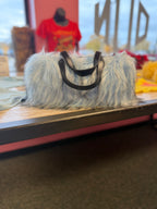 Black Faux Fur Handbag trendy outfit accessory