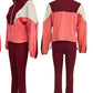 Striped sweatshirt set leggings tracksuit