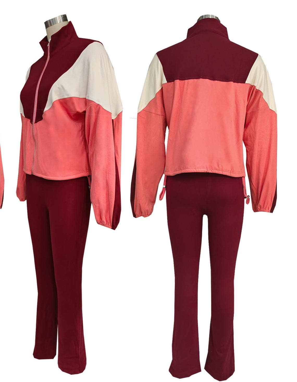 Striped sweatshirt set leggings tracksuit