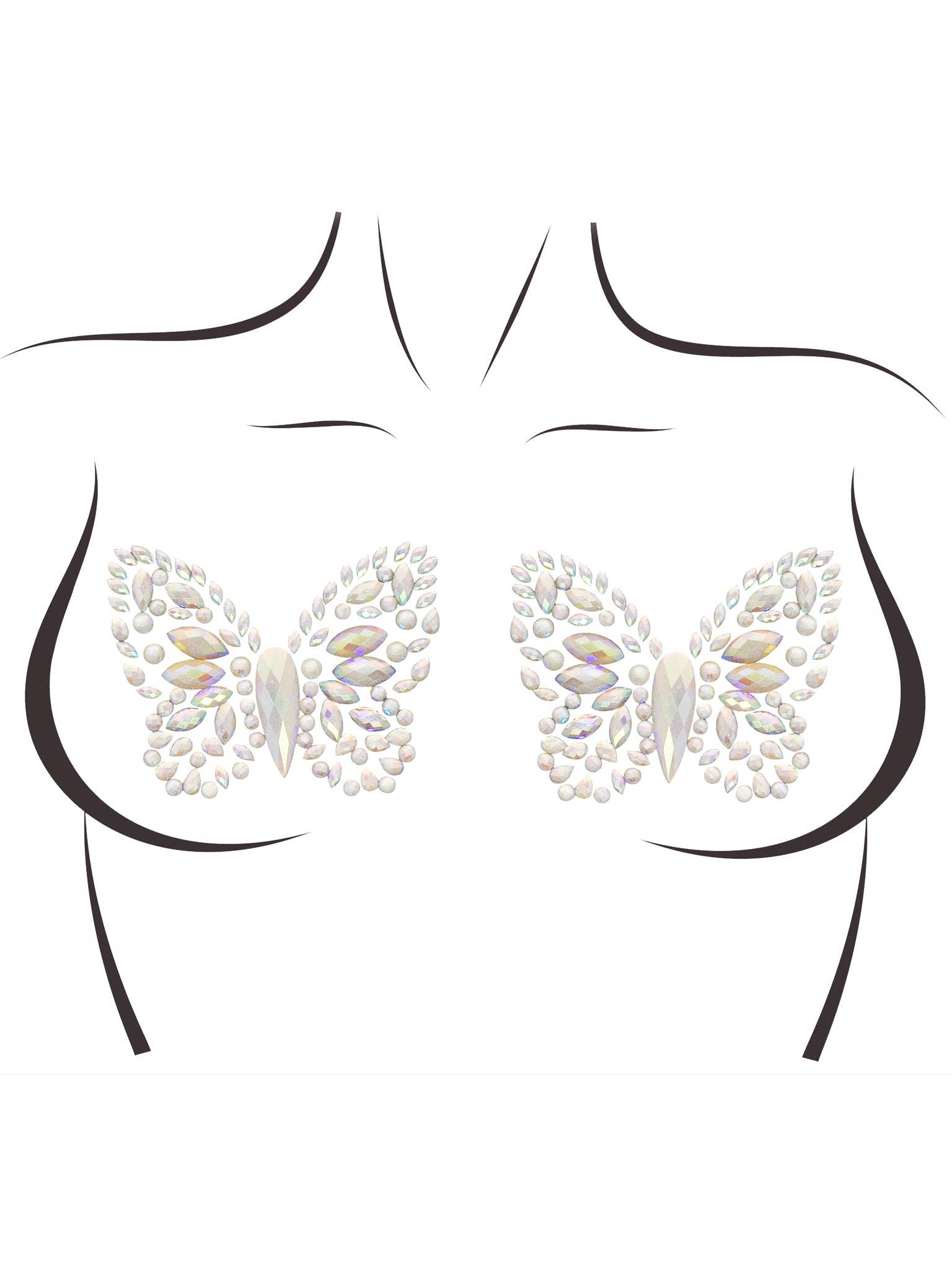 chrysalis sticker nipple pasties glow aesthetic accessory