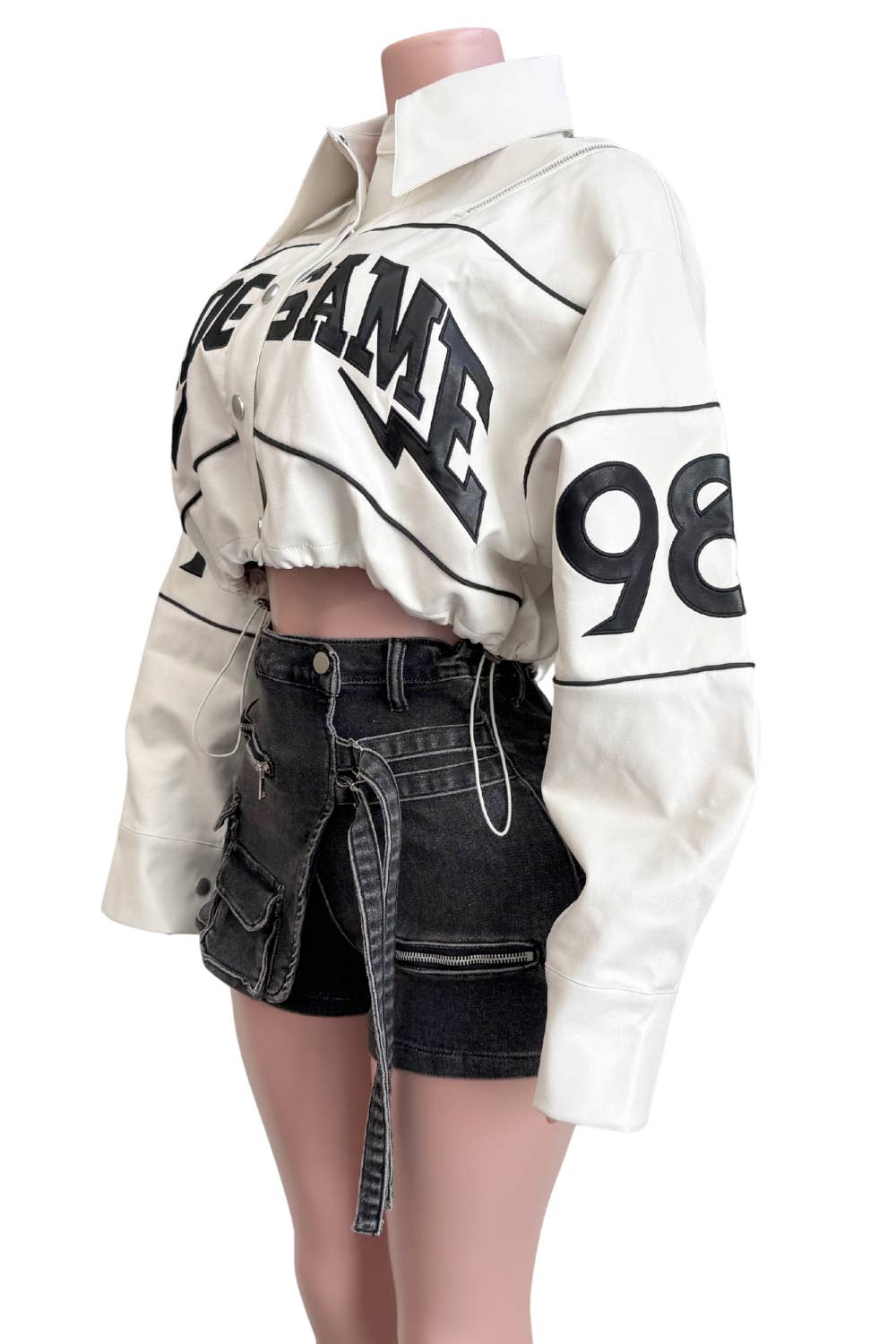 end game leather varsity modern varsity outfit