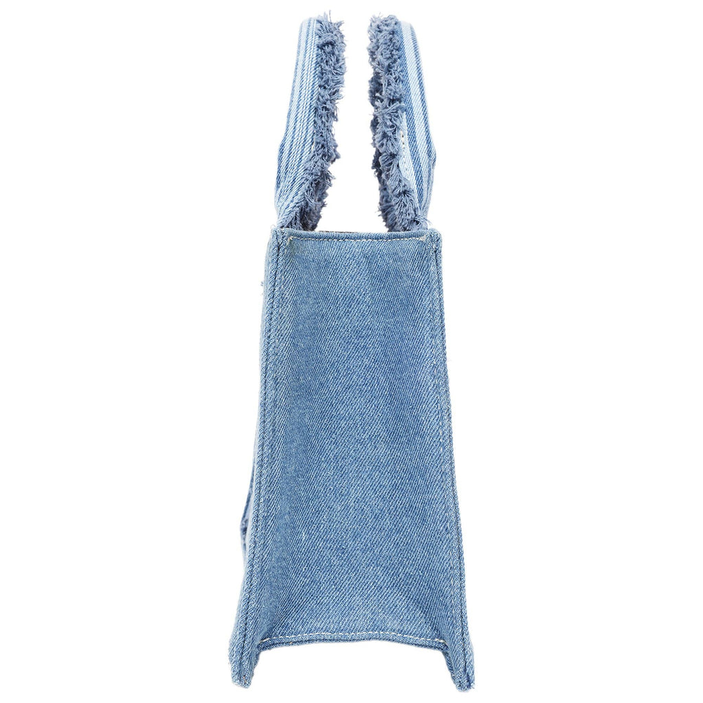 True Religion Multi-Stripe Denim Modern Tote with Removable Crossbody Strap