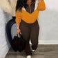 Striped sweatshirt set leggings tracksuit