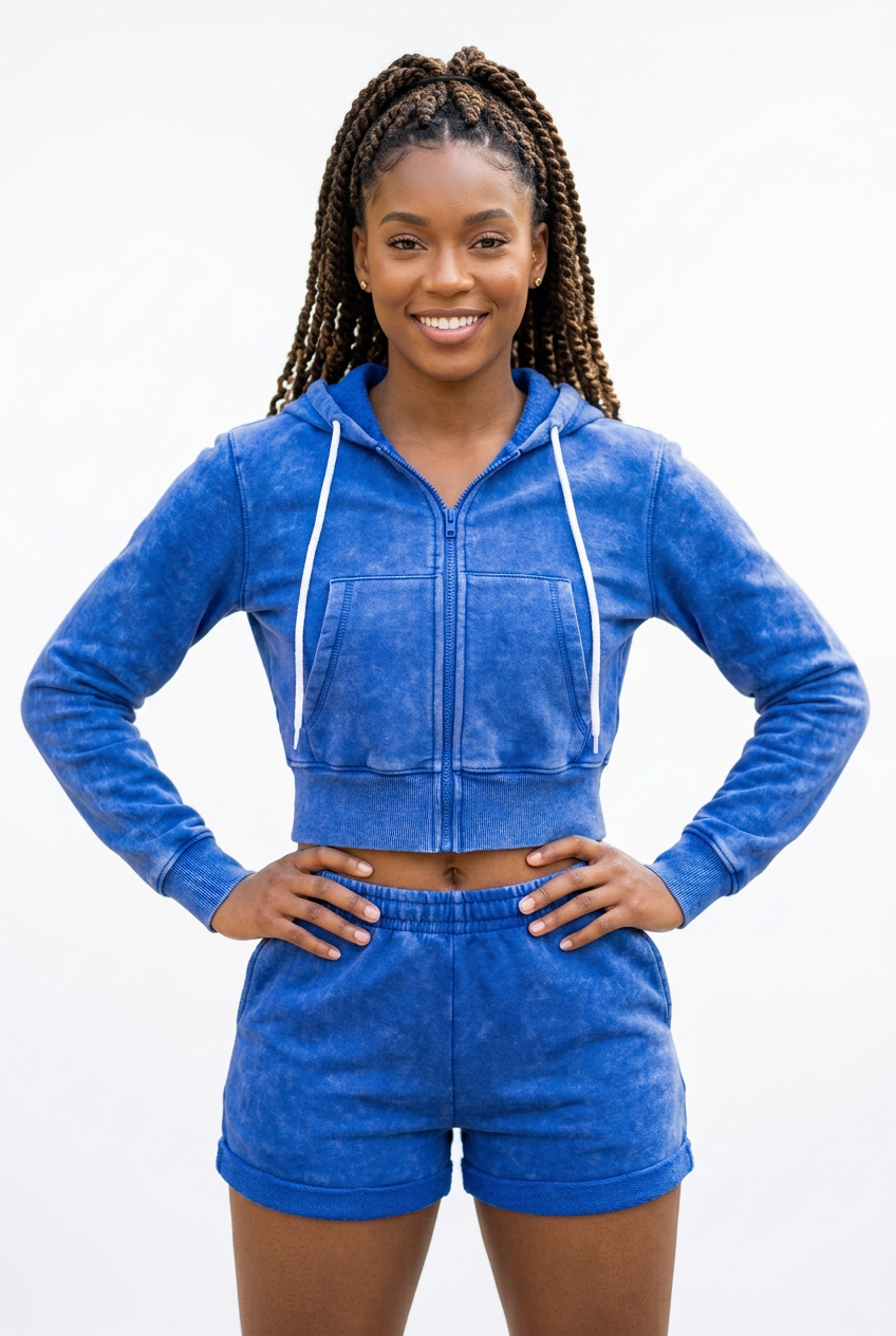 Hoodie Active Short Set – Premium Casual Athleisure Two-Piece Outfit