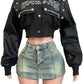 The 98 Bomber Cropped Jacket