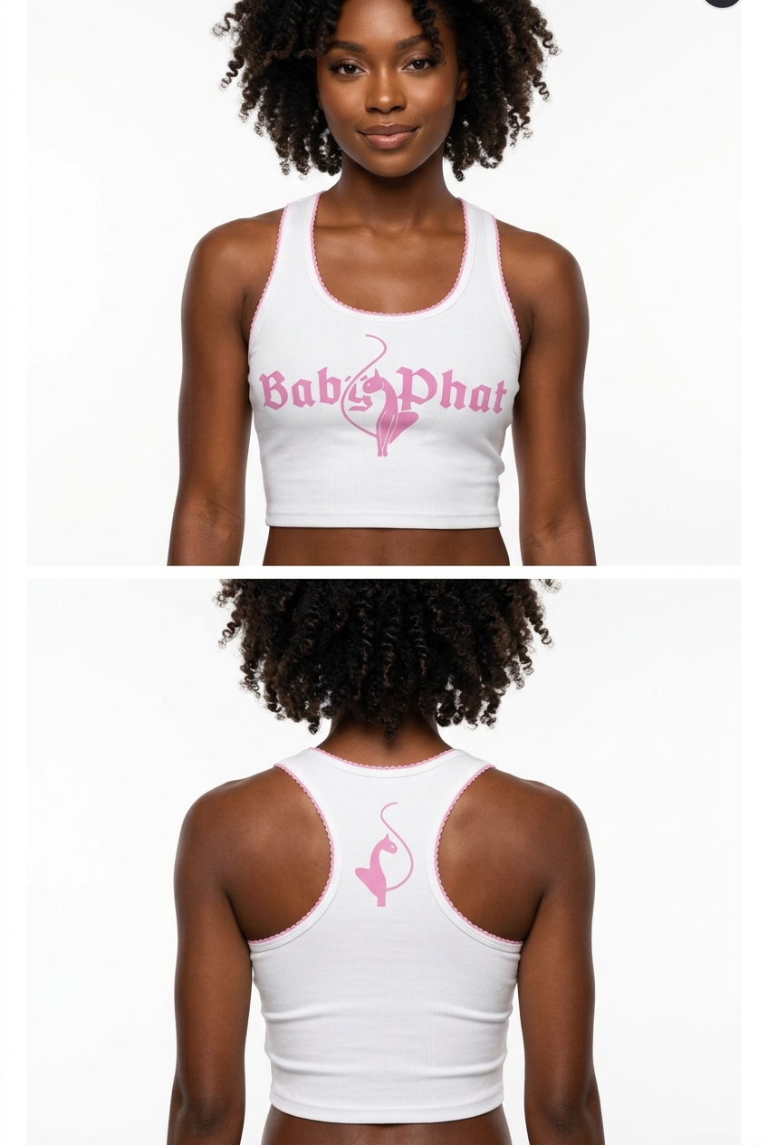 Baby Phat Tank Top – Y2K Fitted Sleeveless Crop Top for Women