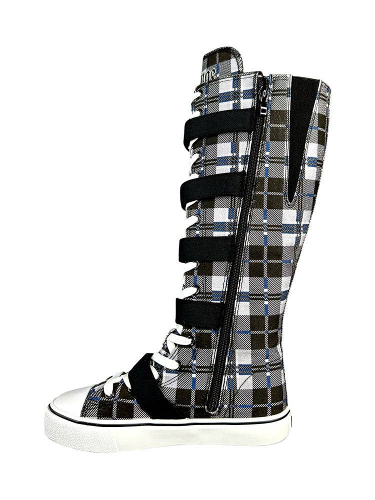 rawr xd hearts black plaid alt streetwear footwear