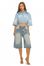 Crop Zip Detail Shirt Jacket
