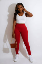Highwaist Seamless Fitted Leggings casual athleisure streetwear style