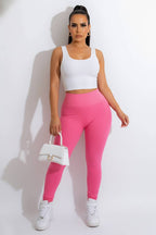 Women gym outfit Highwaist Seamless Fitted Leggings sportswear look
