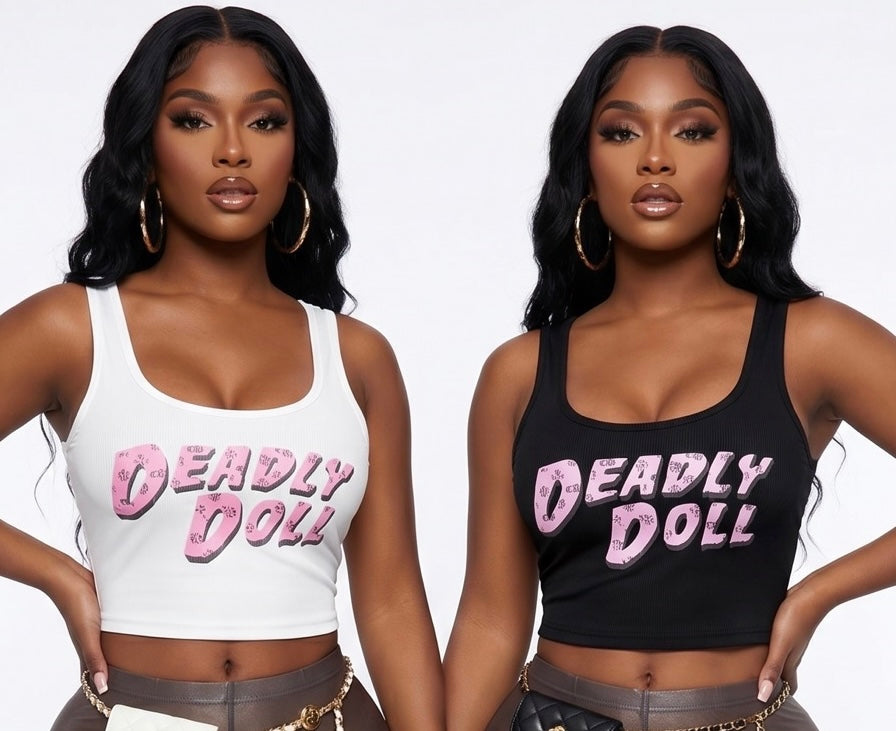 deadly doll tank y2k graphic top women