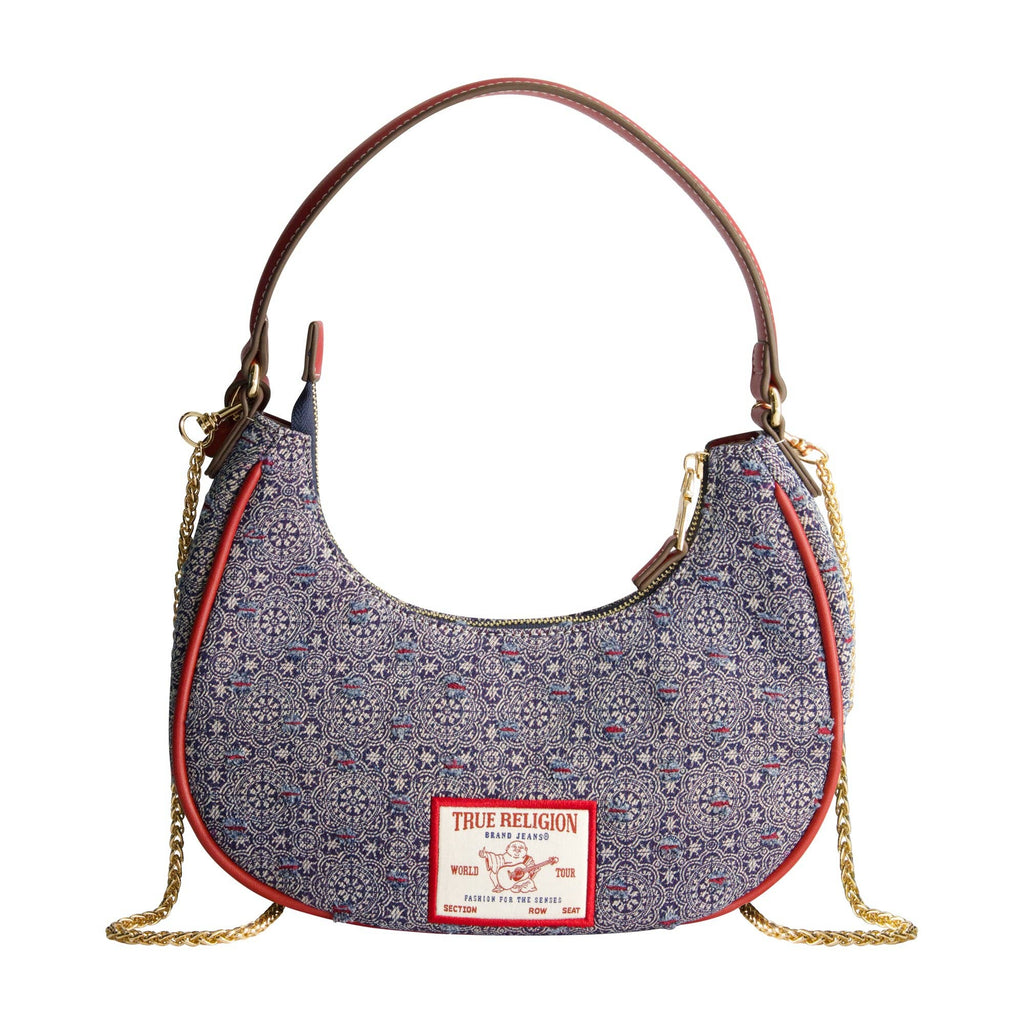 True Religion Striped Denim Small Hobo