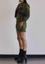 Coexist Multi Patches MA-1 Jacket for Women side profile