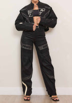 Furious Motor Racing Leather Jacket for Women rugged fashion