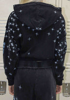 made in heaven stardust zip up hoodie rhinestone detail