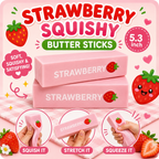 4oz Strawberry Butter Squishy Fidget Toy for Stress Relief