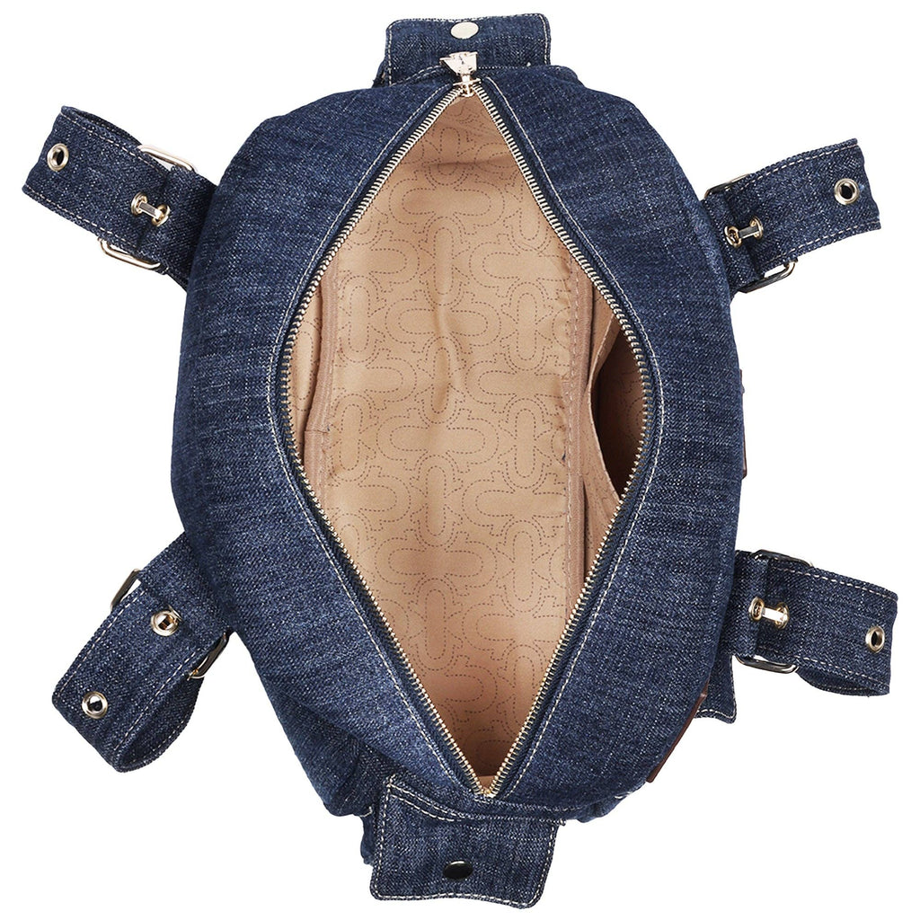 True Religion Multi-Patch Denim Satchel