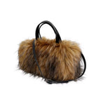 Black Faux Fur Handbag women stylish