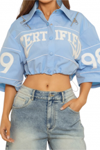 Crop Zip Detail Shirt Jacket
