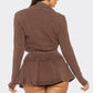 Inside Tank Top Jacket And Skort 3 Pieces Set
