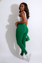 Front view Highwaist Seamless Fitted Leggings seamless sculpting leggings