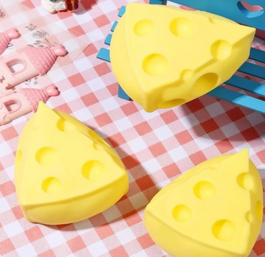 Triangle Cheese Squishy Fidget Toy for Stress Relief