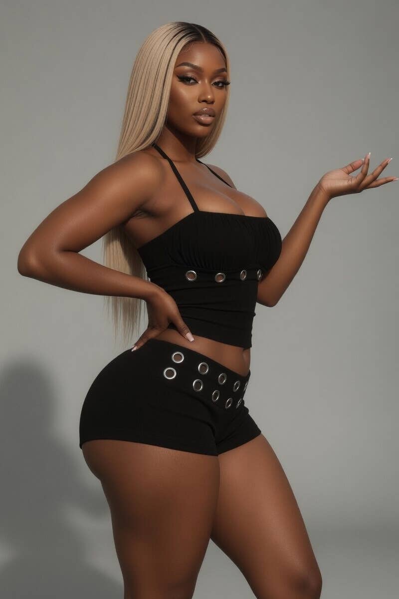 HALTER TANK AND MINI SHORTS SET