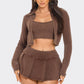 Inside Tank Top Jacket And Skort 3 Pieces Set