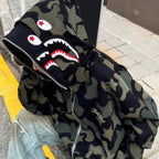 Camo Shark Hoodie for Men and Women casual outfit