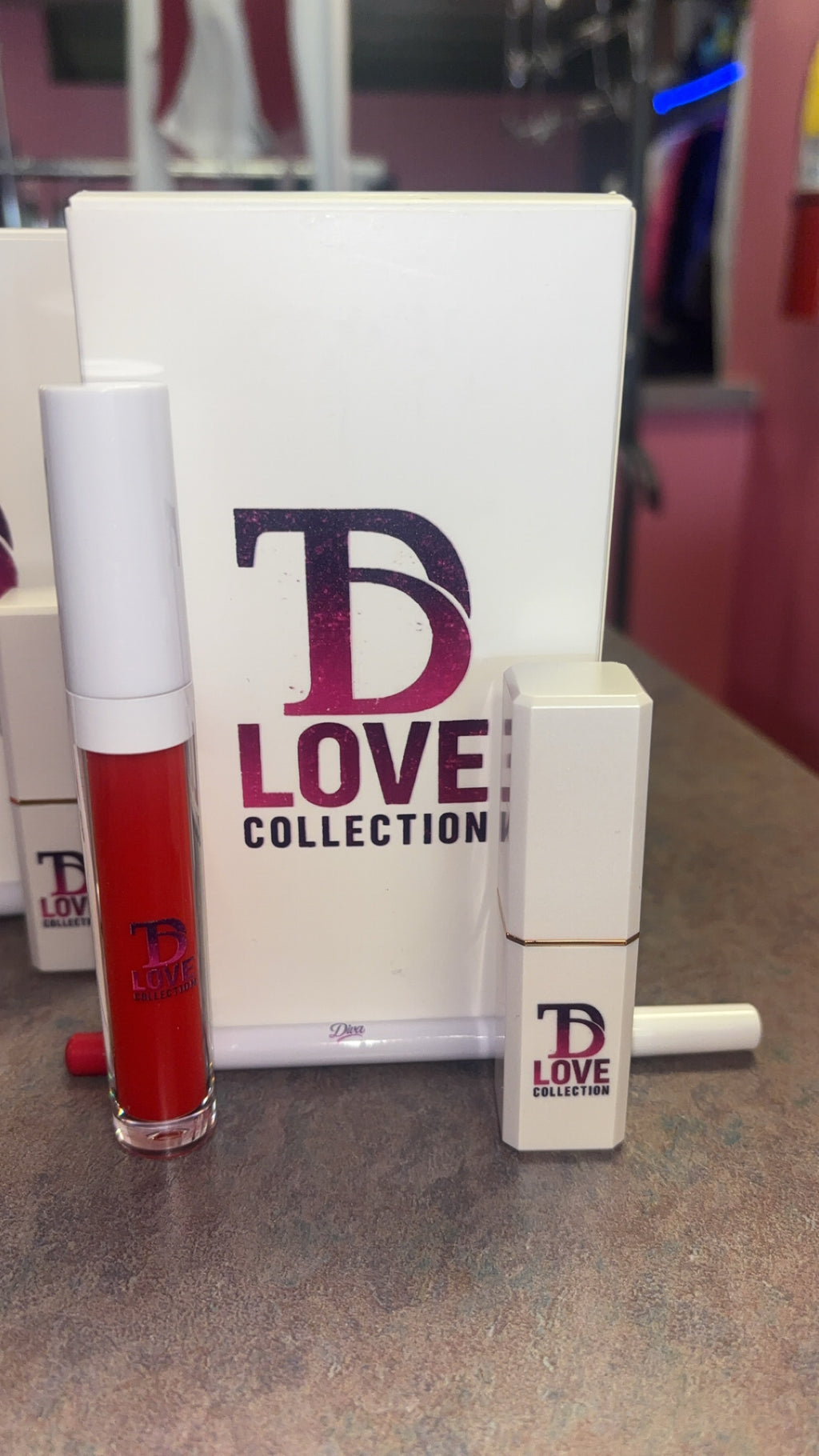 Devine XO TeLove Lip Kit with applicator close-up