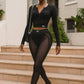 POPCORN MESH LONG SLEEVE TOP & LEGGING SET