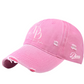 Distressed Denim Diva Cap"