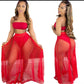 Tubed top skirt set