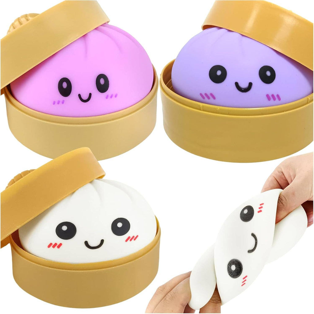 TPR Dumpling Bun Squishy Fidget Toy for Stress Relief