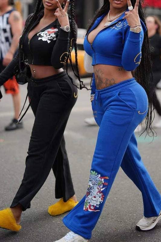 Graphic Tracksuit Set for Women sporty look