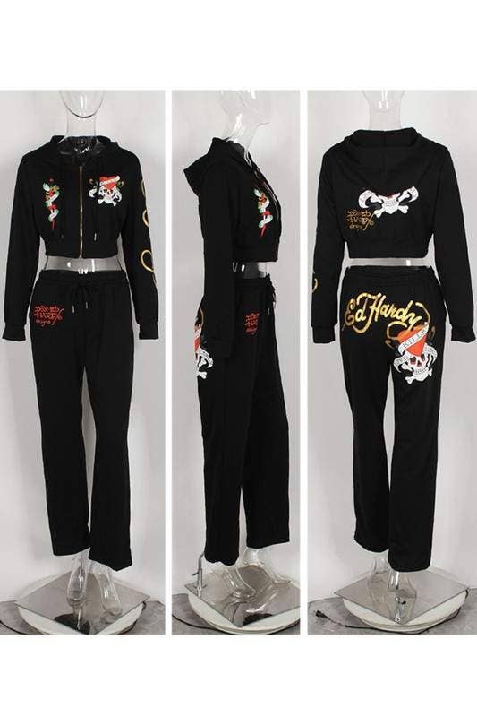 Graphic Tracksuit Set for Women modern athleisure outfit