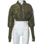 Diva Drip Cropped Puffer jacket women streetwear